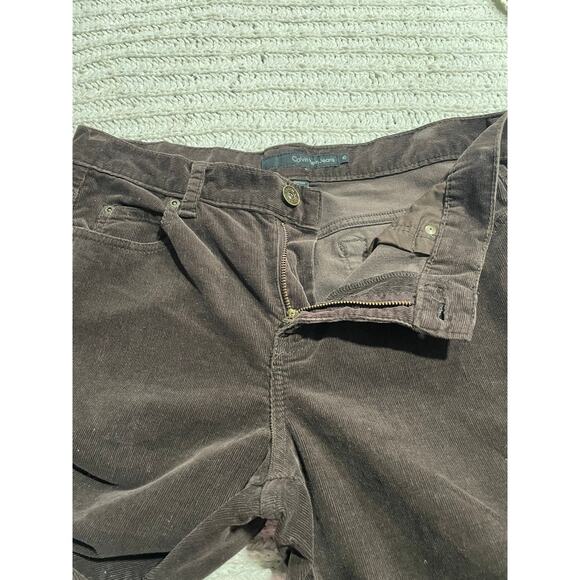 Calvin Klein Corduroy Pants Boot Cut Mid Rise Womens Sz 10 aka 32 WF39B170 Brown - Picture 7 of 12